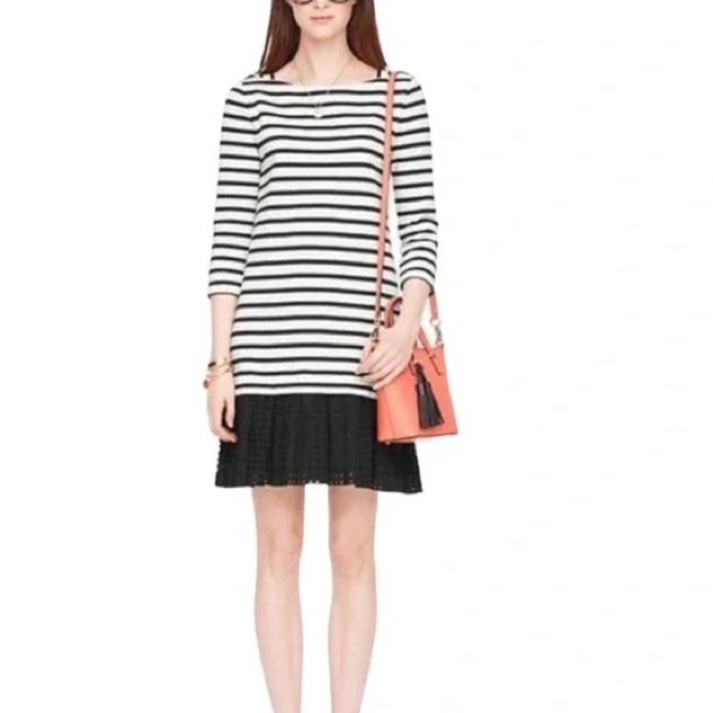 Kate Spade New York Broome Street Dot Eyelet Stripe Dress